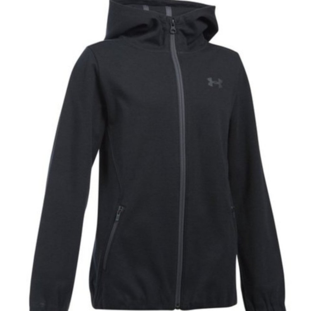 Under ARMOUR  lightweight hooded girls storm jacket xs